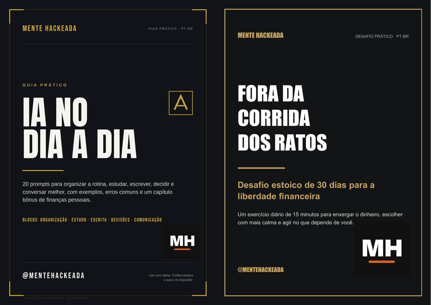 Capas do guia IA no Dia a Dia e do Fora da Corrida dos Ratos